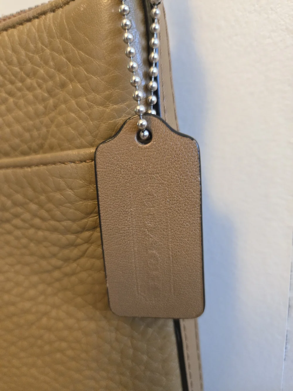 Coach Tan Pebble Leather Crossbody Bag